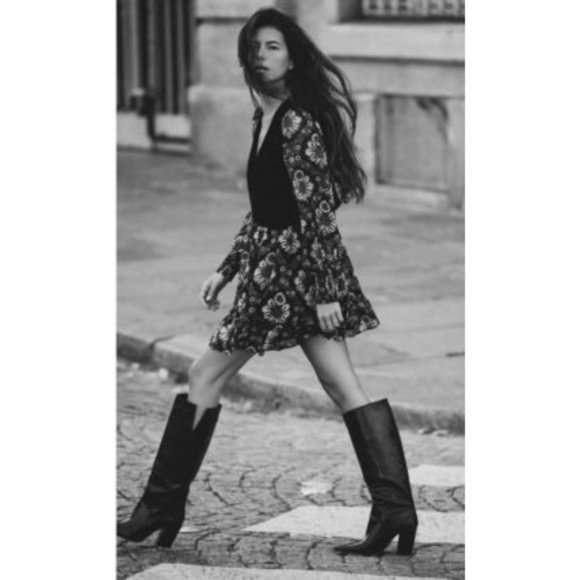 ZARA PRINTED DRESS WITH VEST - Picture 2 of 8